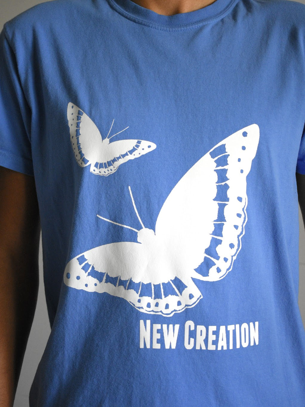 Blue/White New Creation Tee